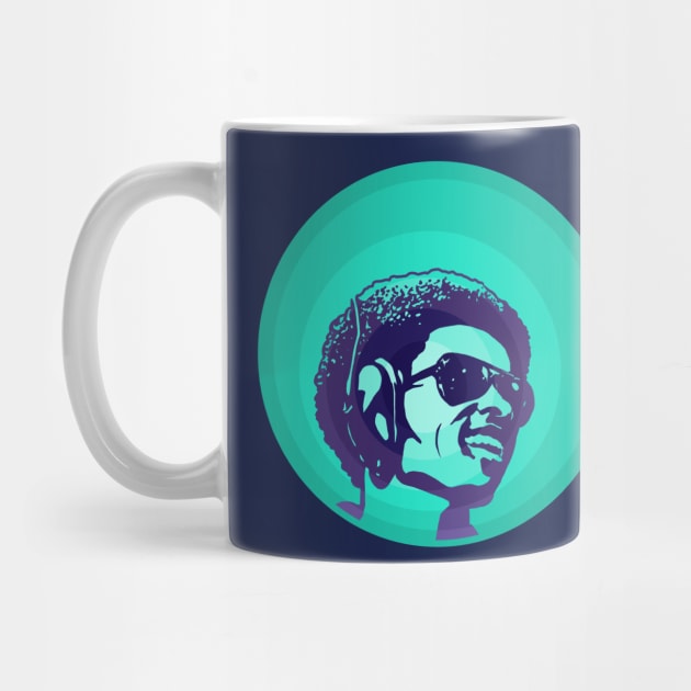 Stevie Wonder (Blue) by PlaidDesign